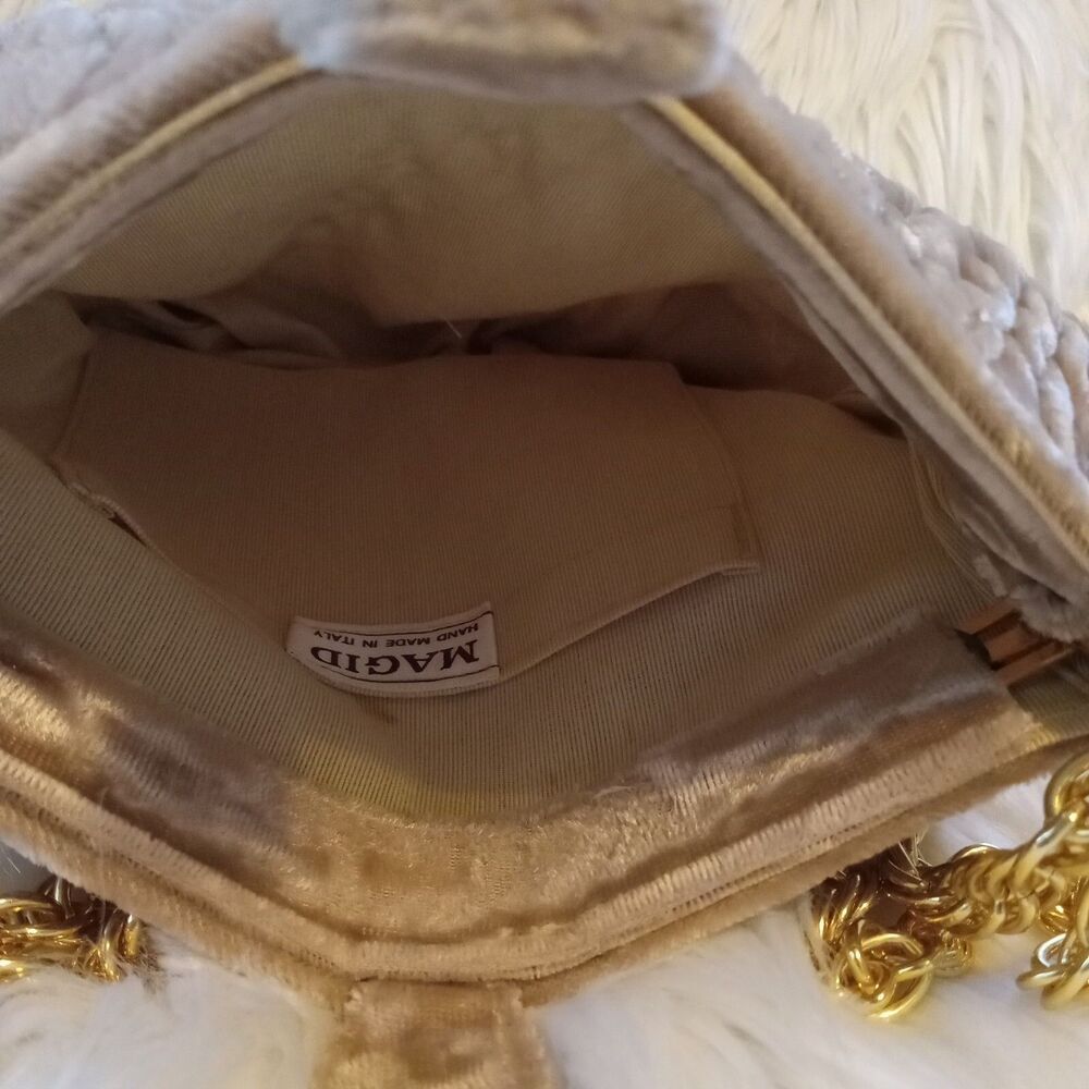 Vintage MAGID Handbag cluch gold Chain Strap - Picture 4 of 14